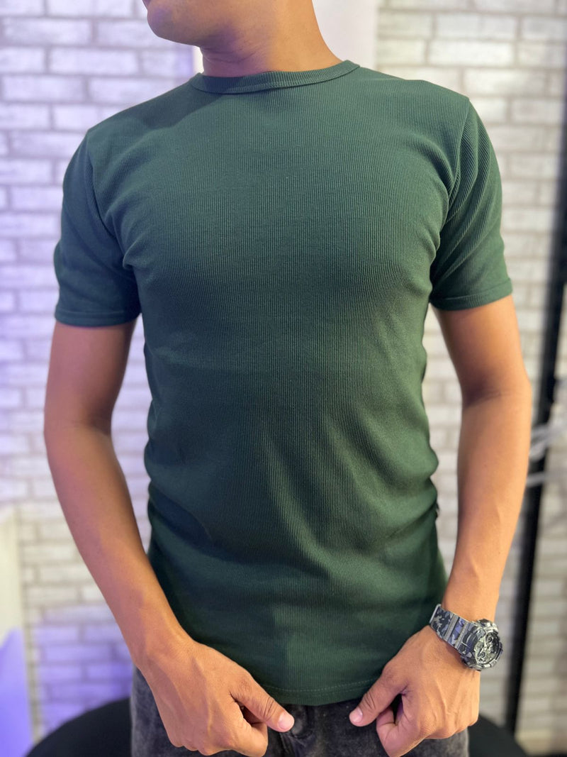 Camisa Canelada Verde