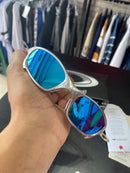 Óculos Juliet Plasma lente azul borracha branca