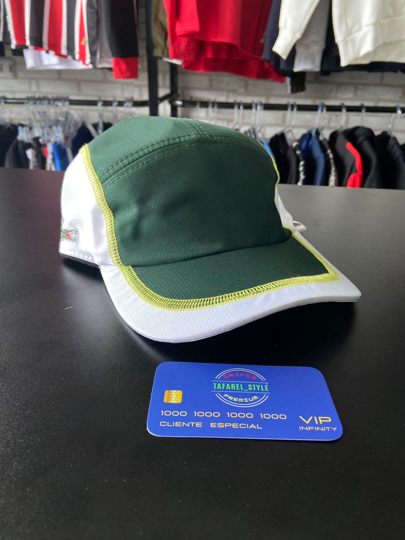 Boné Lacoste sport  verde com branco